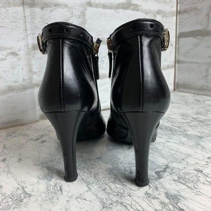 GUCCI Short Boots Shoes EU 36.5 US 6.5 Leather Black Authentic