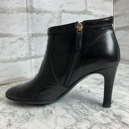 GUCCI Short Boots Shoes EU 36.5 US 6.5 Leather Black Authentic