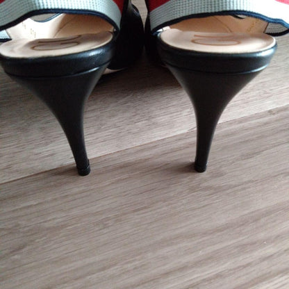 GUCCI Shoes Pumps Heel EU 36 US 6 Leather Black Authentic
