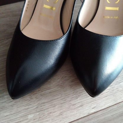 GUCCI Shoes Pumps Heel EU 36 US 6 Leather Black Authentic