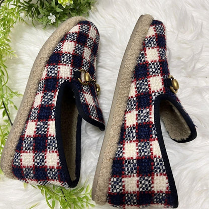 GUCCI Slip-ons Shoes Sneakers Horsebit EU 37 US 7 Navy Red Ivory Authentic