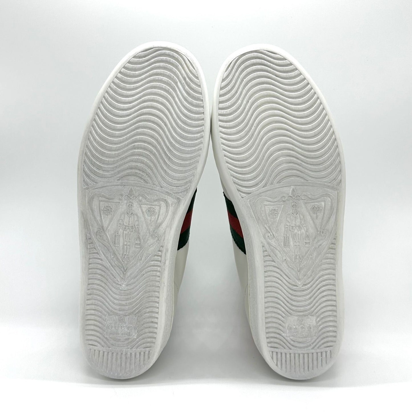 Gucci Ace Sneakers Shoes Low-Cut Sherry Line EU 36 US 6 Leather White Authentic