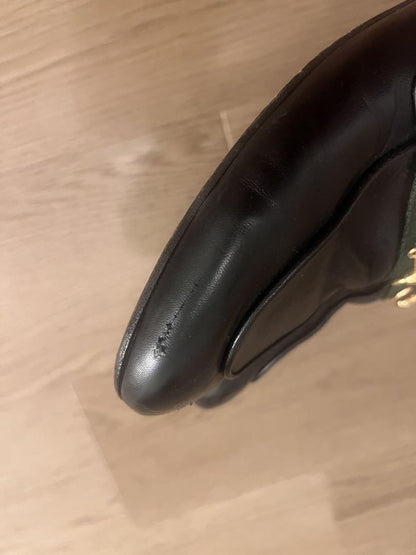 GUCCI Loafers Shoes Horse Bit EU 37.0 US 7.0 Black Authentic