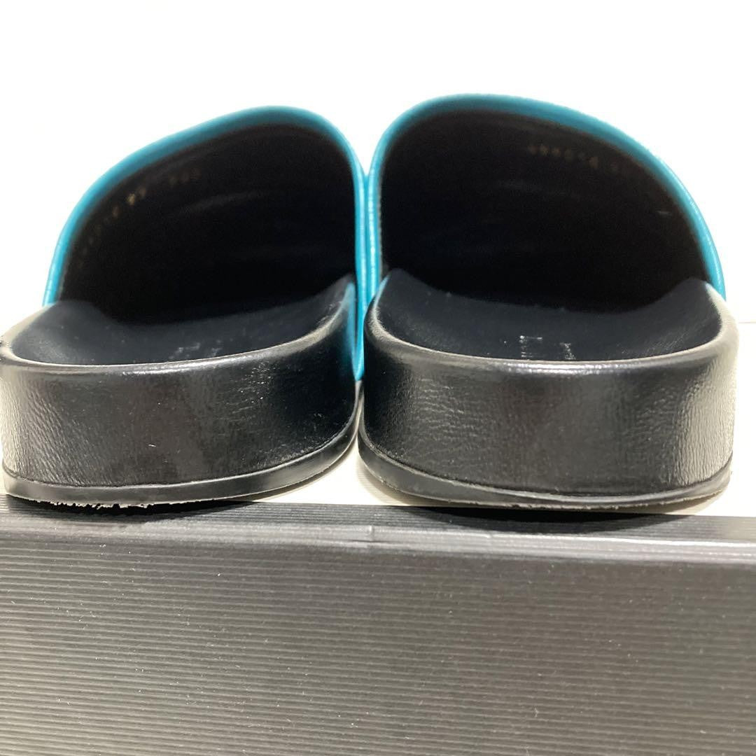 GUCCI Sandals Shoes Horsebit EU 37 US 7 Blue Authentic