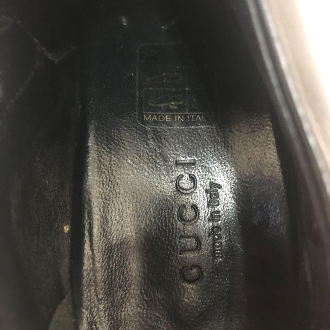 GUCCI Short Boots Bootie Shoes EU 36.5 US 6.5 Leather Black Authentic