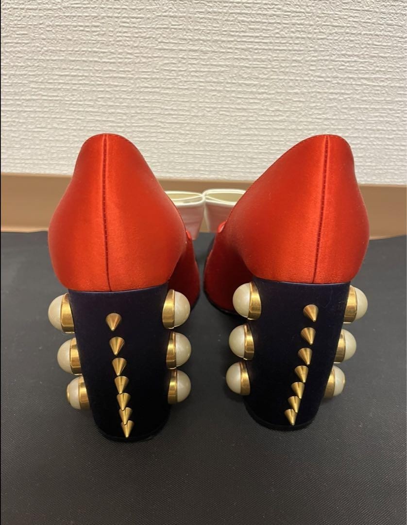 GUCCI Shoes Pumps Heel EU 36.5 US 6.5 Multicolor Authentic