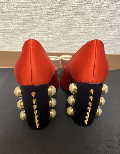 GUCCI Shoes Pumps Heel EU 36.5 US 6.5 Multicolor Authentic