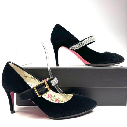 GUCCI Shoes Pumps Heel EU 36 US 6 Black Authentic