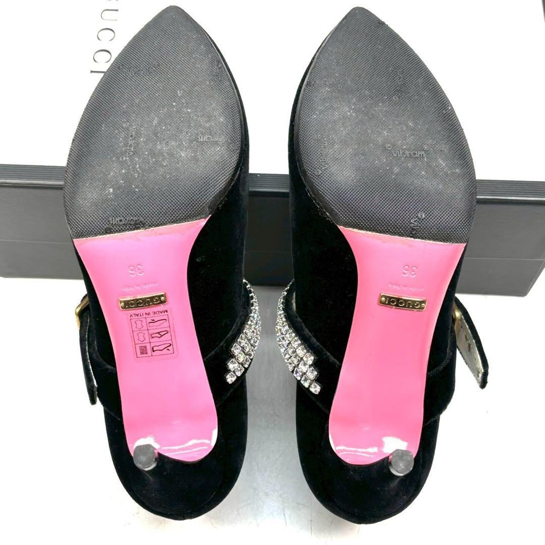 GUCCI Shoes Pumps Heel EU 36 US 6 Black Authentic