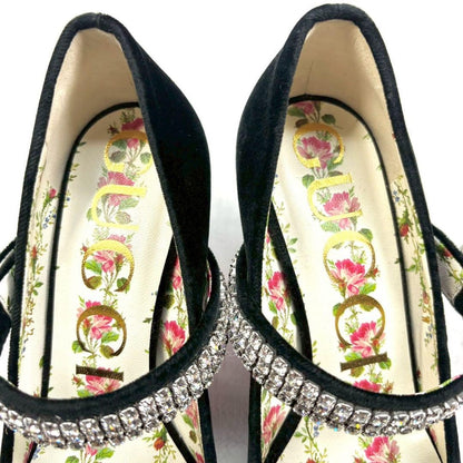 GUCCI Shoes Pumps Heel EU 36 US 6 Black Authentic