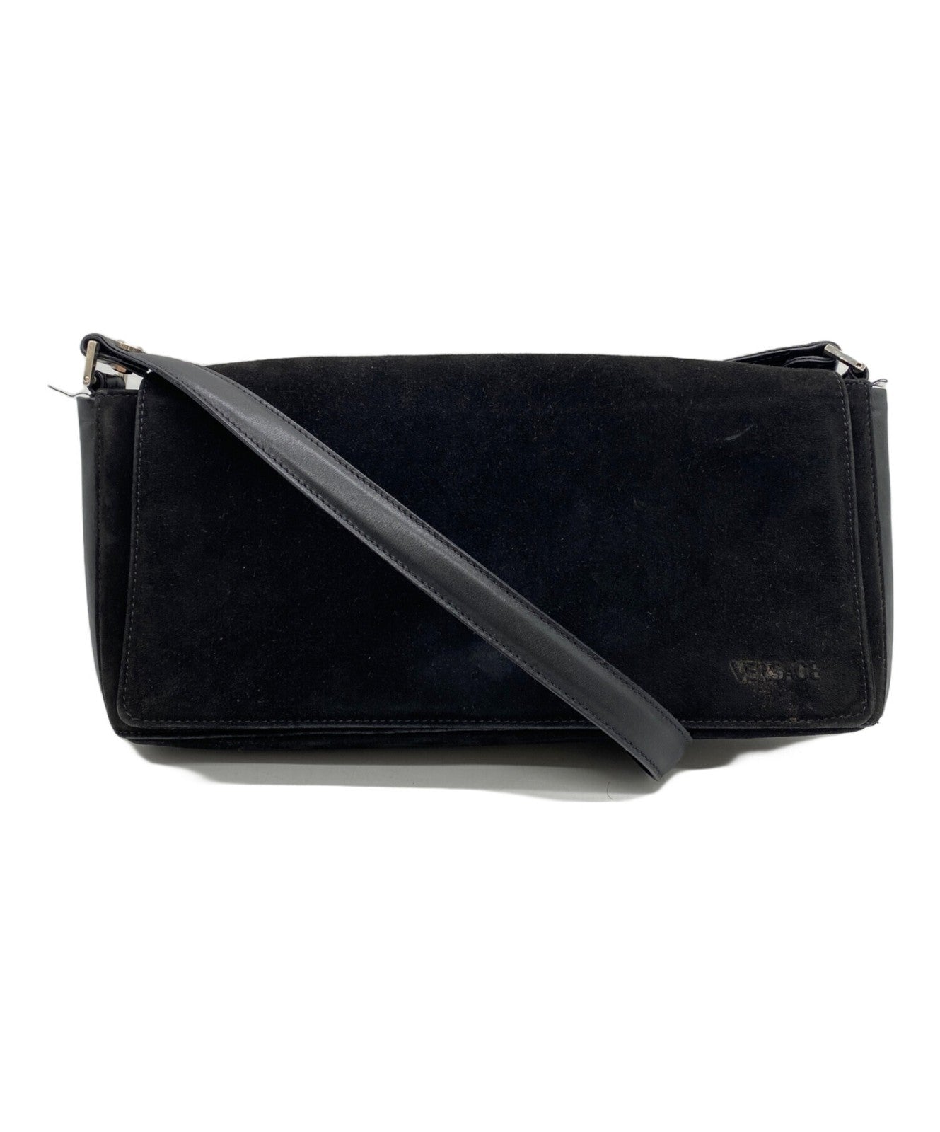 VERSACE Shoulder Bag Purse Black Authentic