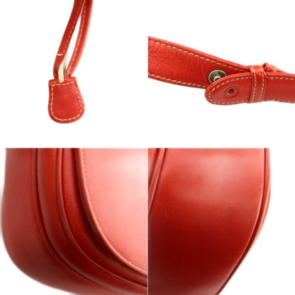 VERSACE Shoulder Bag Purse Leather Red Authentic