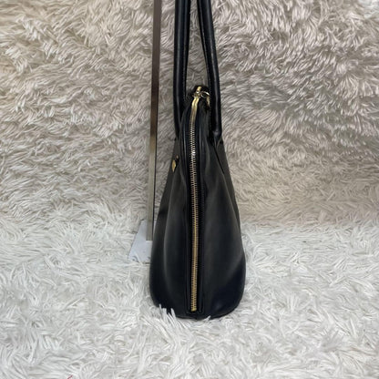 VERSACE Hand Bag Tote Purse Medusa Leather Black Authentic