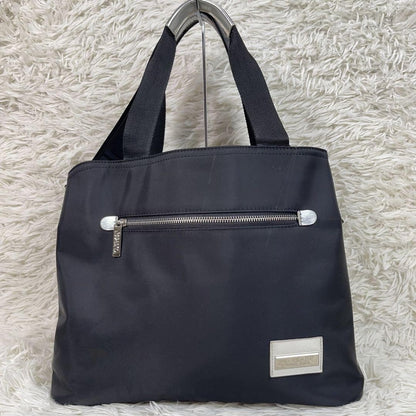 VERSACE Shoulder Bag Purse 2way Nylon Black Authentic