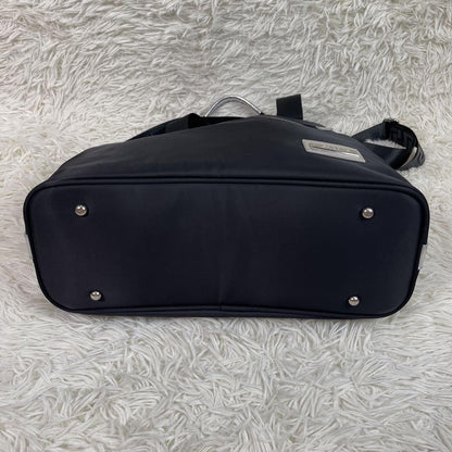 VERSACE Shoulder Bag Purse 2way Nylon Black Authentic
