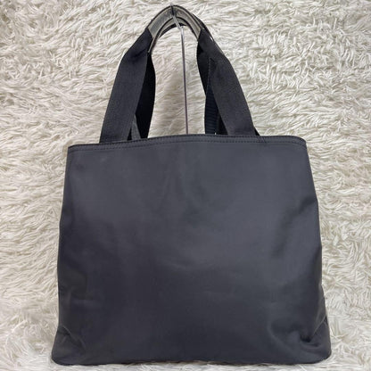 VERSACE Shoulder Bag Purse 2way Nylon Black Authentic