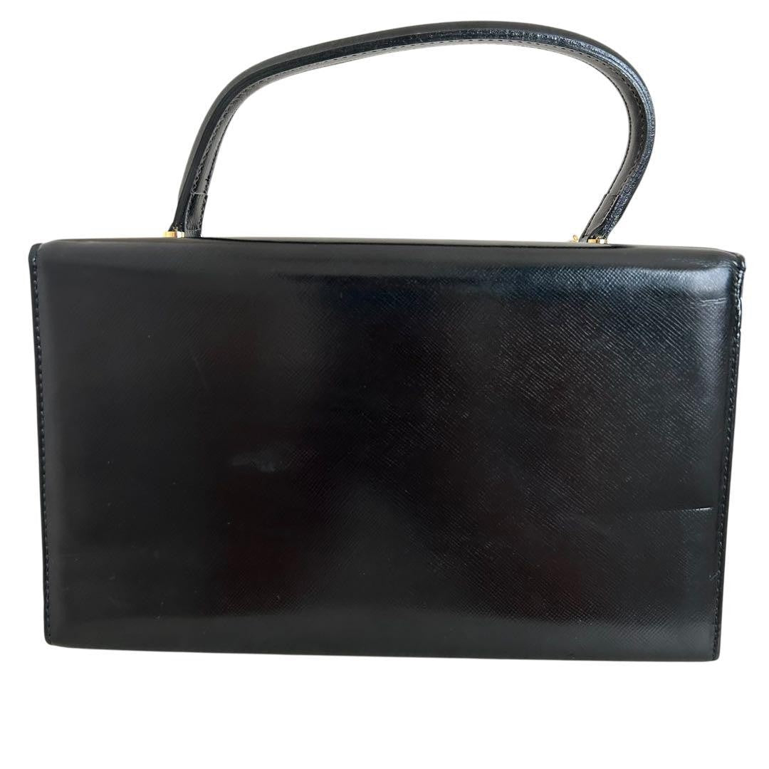 VERSACE Vanity Hand Bag Tote Purse Sunburst Black Authentic