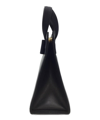 Salvatore Ferragamo Shoulder Bag Purse Vara Navy Authentic
