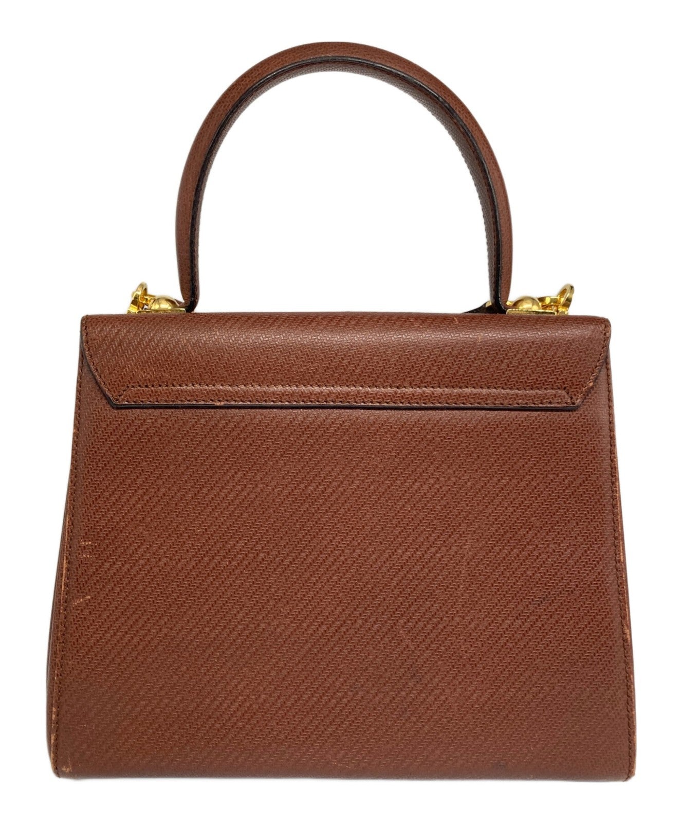 Salvatore Ferragamo Hand Shoulder Bag Tote Purse 2way Brown Authentic