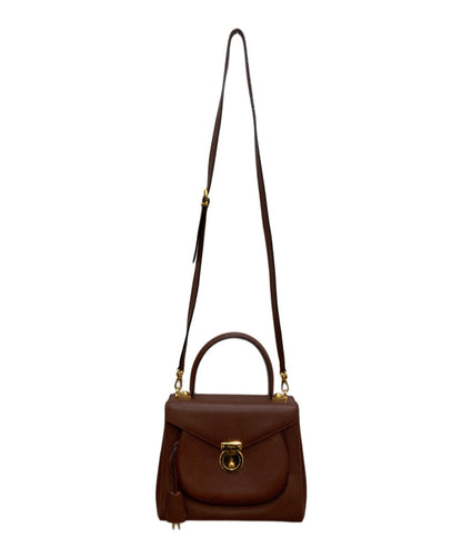 Salvatore Ferragamo Hand Shoulder Bag Tote Purse 2way Brown Authentic