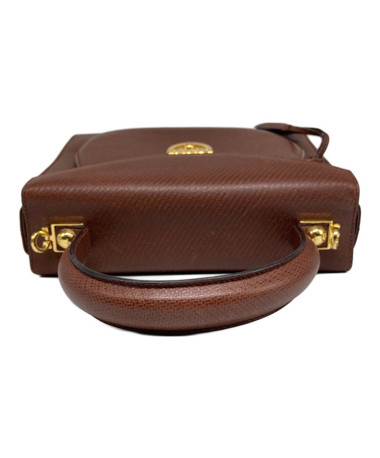 Salvatore Ferragamo Hand Shoulder Bag Tote Purse 2way Brown Authentic