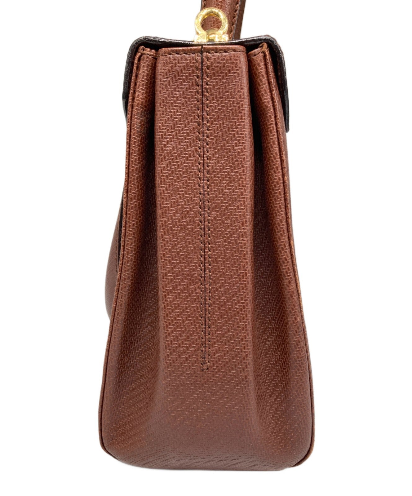 Salvatore Ferragamo Hand Shoulder Bag Tote Purse 2way Brown Authentic
