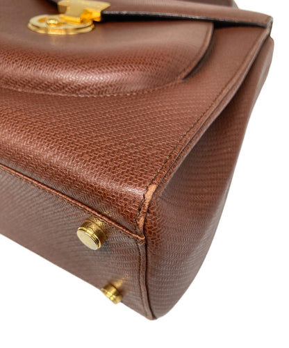 Salvatore Ferragamo Hand Shoulder Bag Tote Purse 2way Brown Authentic