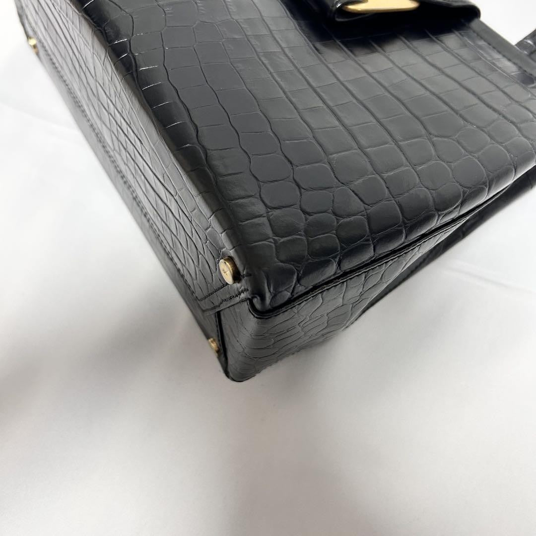 Salvatore Ferragamo Hand Bag Tote Purse Vara Ribbon Black Authentic