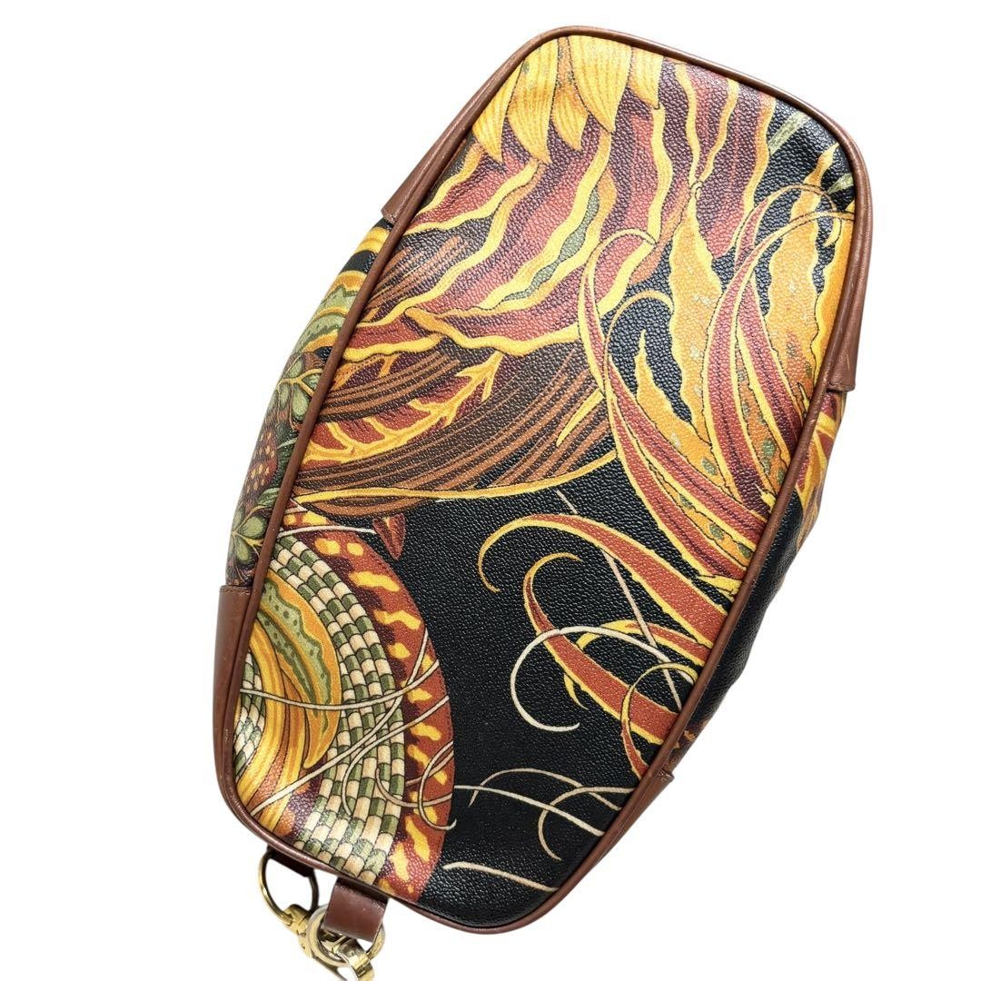 Salvatore Ferragamo Shoulder Bag Purse PVC Leather Multicolor Authentic