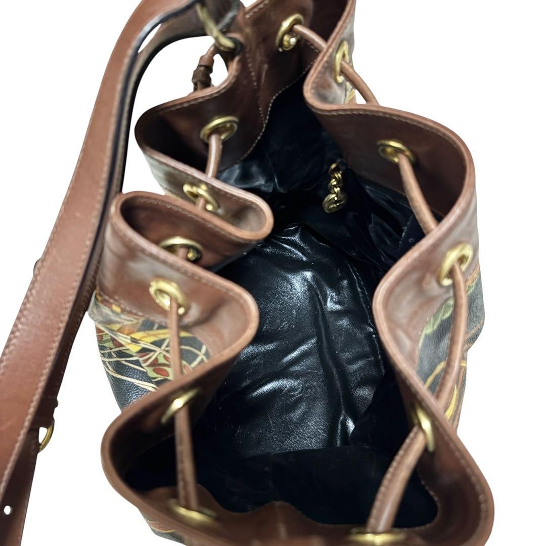 Salvatore Ferragamo Shoulder Bag Purse PVC Leather Multicolor Authentic