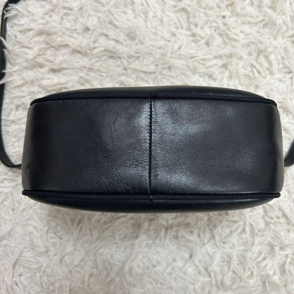Salvatore Ferragamo Shoulder Camera Bag Purse Vara Ribbon Black Navy Authentic
