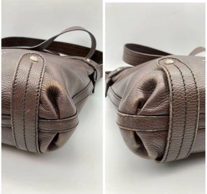 Salvatore Ferragamo Shoulder Bag Purse Brown Authentic