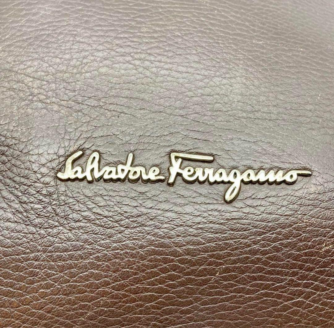 Salvatore Ferragamo Shoulder Bag Purse Brown Authentic