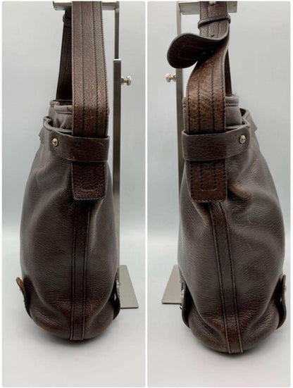 Salvatore Ferragamo Shoulder Bag Purse Brown Authentic