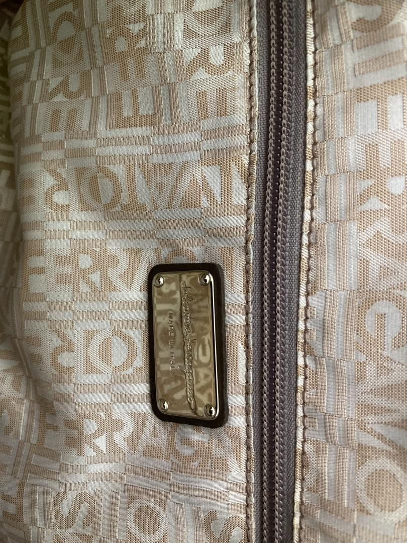 Salvatore Ferragamo Hand Bag Tote Purse Gancini Multicolor Authentic