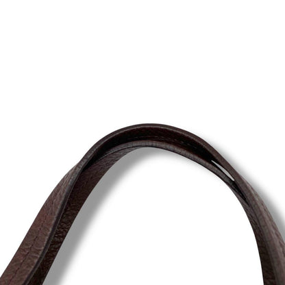 Salvatore Ferragamo Hand Bag Tote Purse Gancini Leather Brown Authentic