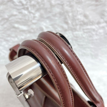 TOD'S Hand Shoulder Bag Tote Purse 2way D-Styling Leather Bordeaux Authentic