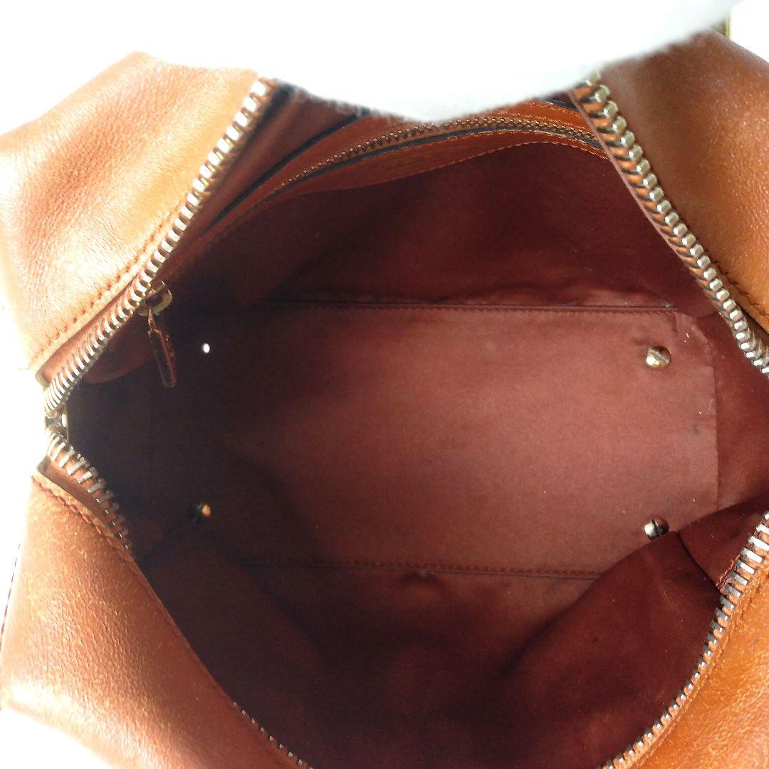TOD'S Hand Shoulder Bag Tote Purse 2way D Cube Leather Light Brown Authentic