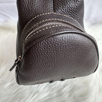 TOD'S Shoulder Bag Purse Leather Black Authentic
