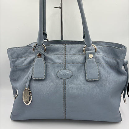 TOD'S Hand Bag Tote Purse Logo Leather Authentic