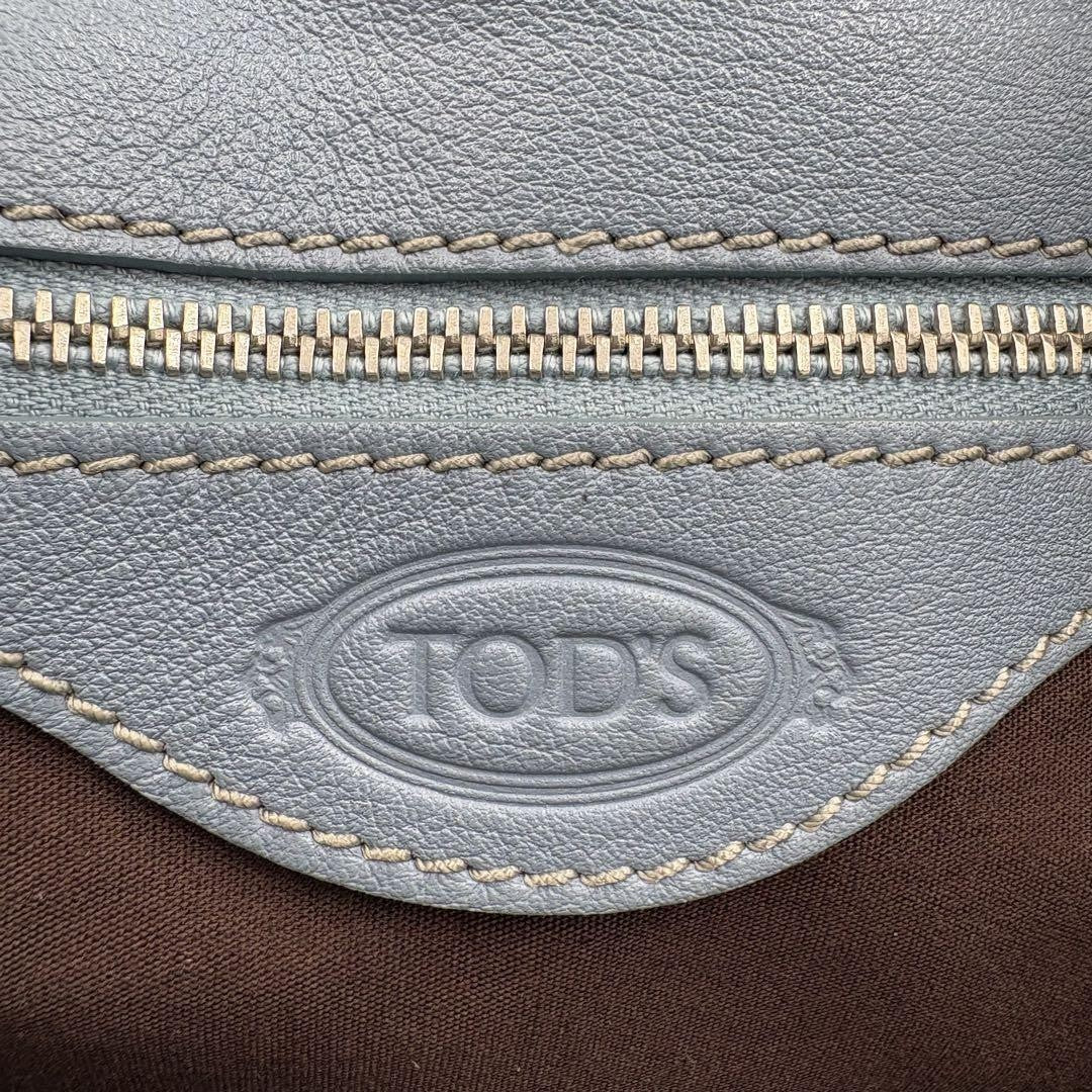TOD'S Hand Bag Tote Purse Logo Leather Authentic