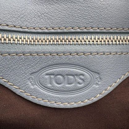 TOD'S Hand Bag Tote Purse Logo Leather Authentic