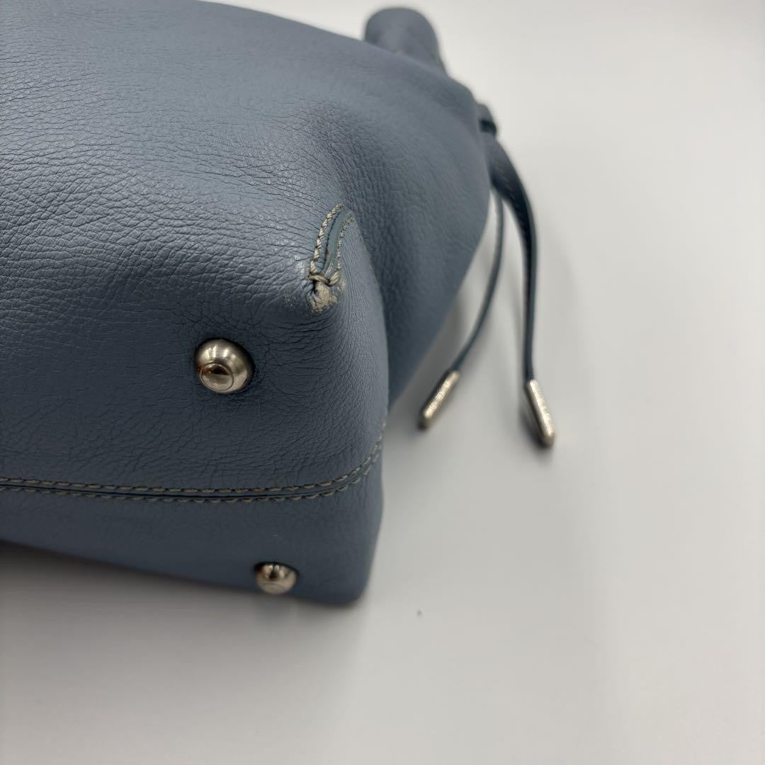 TOD'S Hand Bag Tote Purse Logo Leather Authentic