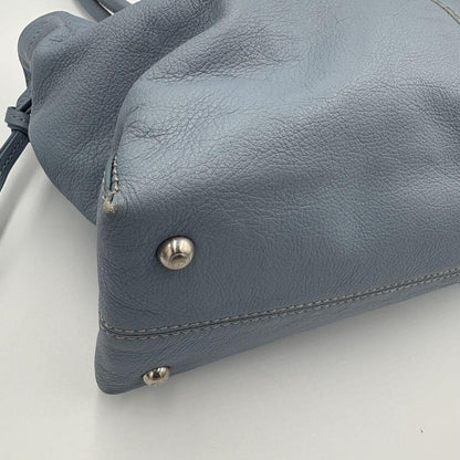 TOD'S Hand Bag Tote Purse Logo Leather Authentic