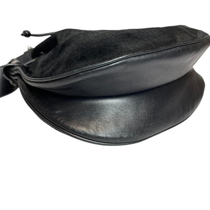 TOD'S Shoulder Bag Purse Leather Black Authentic