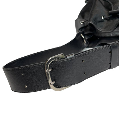 TOD'S Shoulder Bag Purse Leather Black Authentic