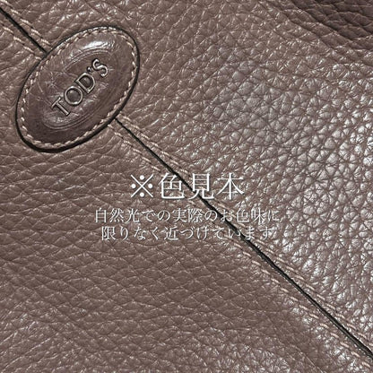 TOD'S Hand Shoulder Bag Tote Purse 2way ALH Leather Mocha Brown Authentic