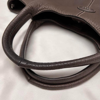 TOD'S Hand Shoulder Bag Tote Purse 2way ALH Leather Mocha Brown Authentic