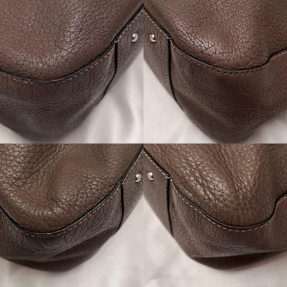 TOD'S Hand Shoulder Bag Tote Purse 2way ALH Leather Mocha Brown Authentic