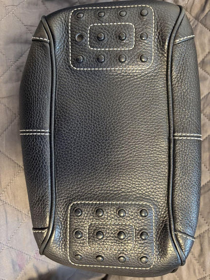 TOD'S Shoulder Bag Purse Leather Black Authentic